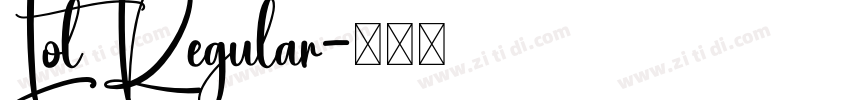 Lot Regular字体转换